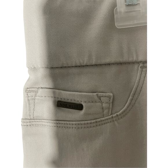 Nine West Heidi Pull On Skinny Crop Preppy WorkTan Khaki Colored Sz 14 Pants - Picture 5 of 8